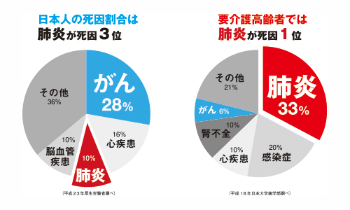 要介護高齢者の死因第一位が『肺炎』